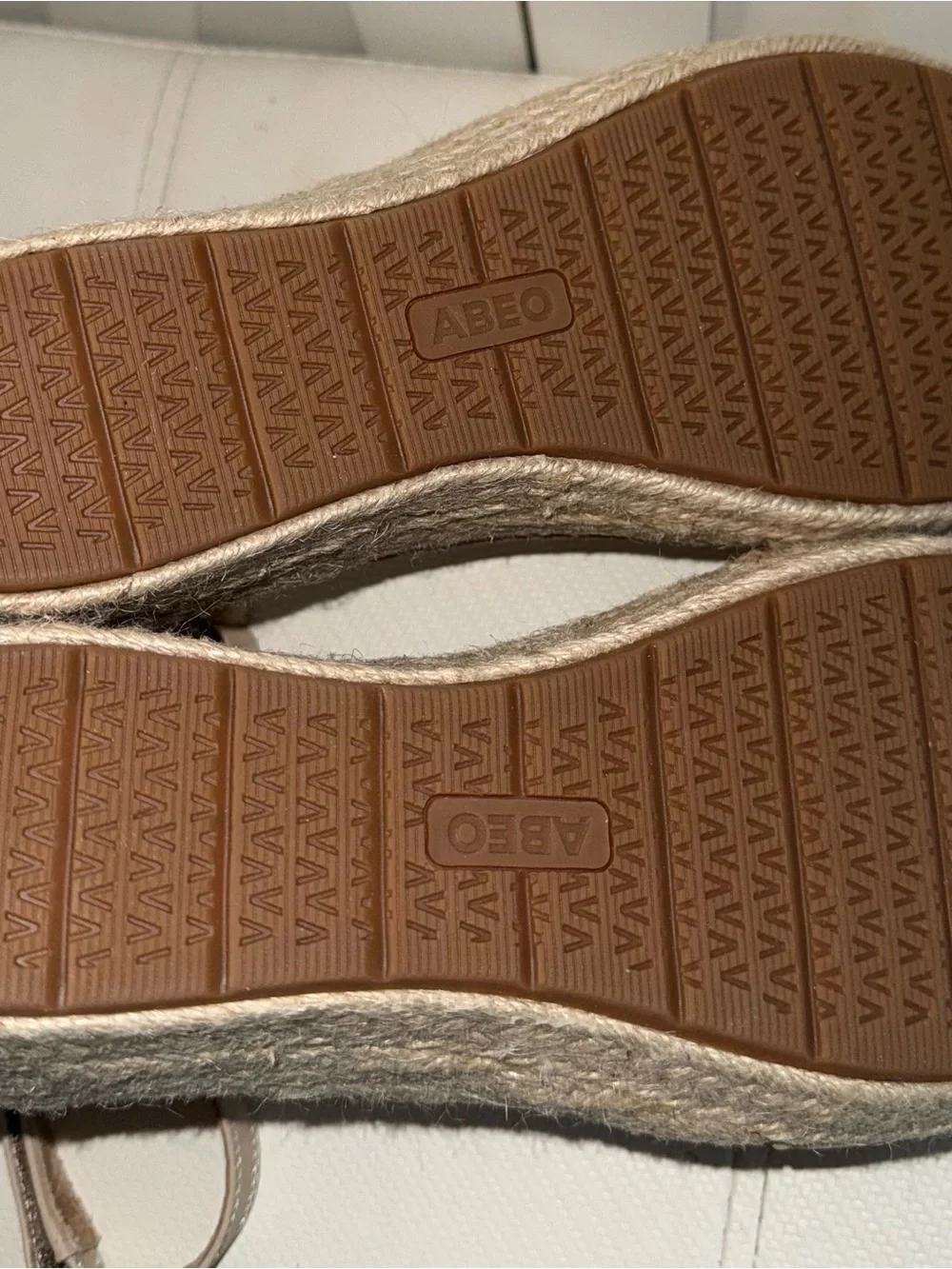 Women's Ankle Strap Espadrille Wedge Sandals - Nude ABEO Riviera Ankle Sandal